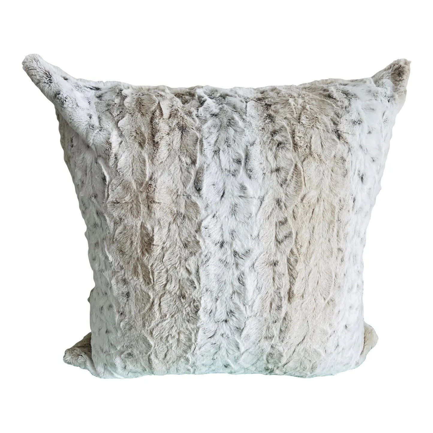 Lynx Faux Fur Minky Pillow (22" x 22")